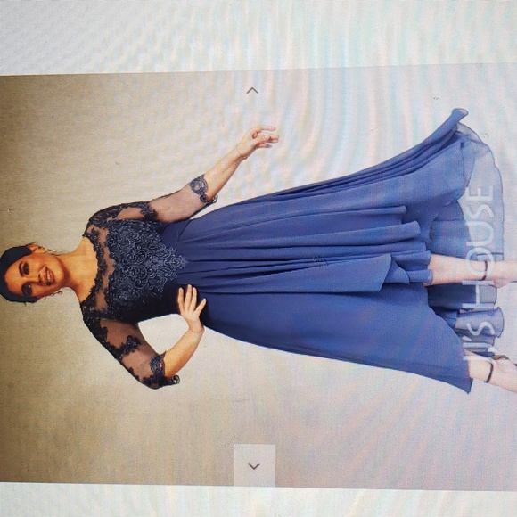 JJs House Dresses Jjs House Asymmetrical Chiffon Lace Mob Dress